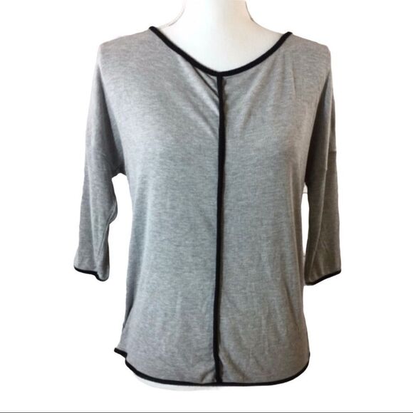 -Red Haute Black Trim Detail Ribbed Shirt S - Picture 1 of 7